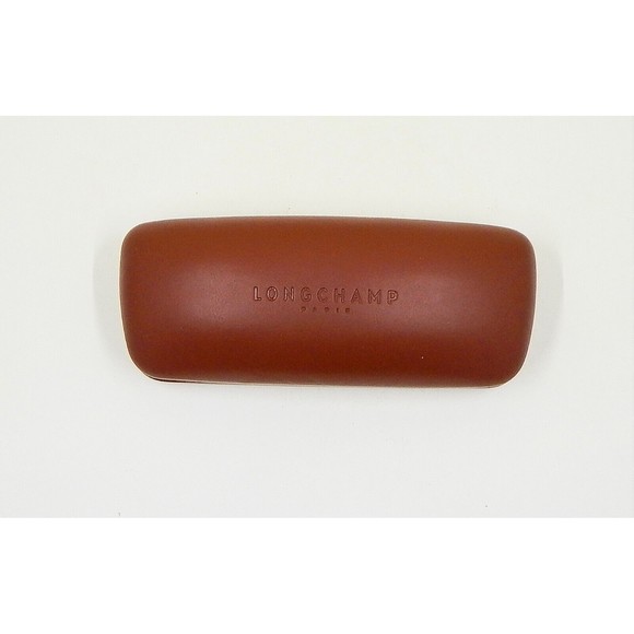 Longchamp Paris Brown Hard Shell Clamshell Sunglasses Eyeglasses Glasses Case - Picture 10 of 10